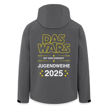Jugendweihe 2025 DAS WARS mit der Kindheit - Recycelte Männer Softshell-Jacke von Stanley/Stella - Anthrazit - Hinten - AI Model Male 185 light (185cm)