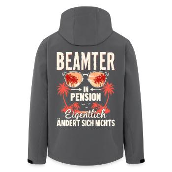 Pension Beamter Ruhestand Beamten Pensionierung - Recycelte Männer Softshell-Jacke von Stanley/Stella - Anthrazit - Hinten - AI Model Male 185 light (185cm)