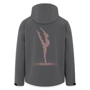 Turnen Gymnastik Turnerin Akrobatik - Recycelte Männer Softshell-Jacke von Stanley/Stella - Anthrazit - Hinten - AI Model Male 185 light (185cm)