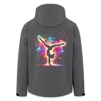 Turnen Gymnastik Turnerin Akrobatik Bodenturnen - Recycelte Männer Softshell-Jacke von Stanley/Stella - Anthrazit - Hinten - AI Model Male 185 light (185cm)