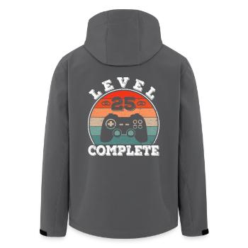 25. Hochzeitstag 25 Jahre Ehe verheiratet Gamer - Recycelte Männer Softshell-Jacke von Stanley/Stella - Anthrazit - Hinten - AI Model Male 185 light (185cm)
