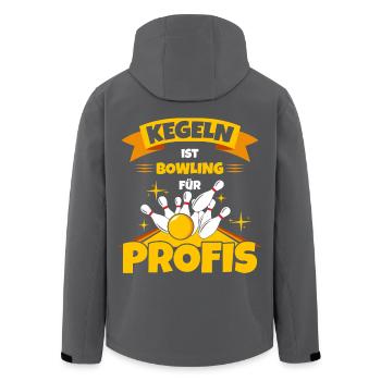 Kegeln Ist Bowling Für Profis | Kegelclub Spruch - Recycelte Männer Softshell-Jacke von Stanley/Stella - Anthrazit - Hinten - AI Model Male 185 light (185cm)