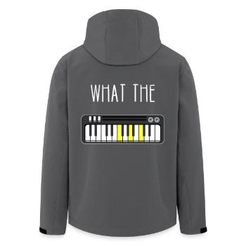 What the F? Musik Piano Klaviatur Akkord F-Dur - Recycelte Männer Softshell-Jacke von Stanley/Stella - Anthrazit - Hinten - AI Model Male 185 light (185cm)