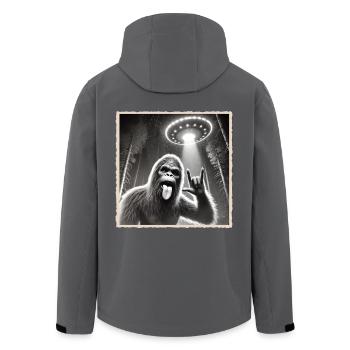 Rock, Rocker, Rock Musik, Heavy Metal, Rock Hand - Recycelte Männer Softshell-Jacke von Stanley/Stella - Anthrazit - Hinten - AI Model Male 185 light (185cm)