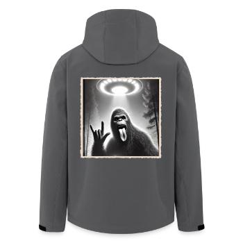 Rock, Rocker, Rock Musik, Heavy Metal, Rock Hand - Recycelte Männer Softshell-Jacke von Stanley/Stella - Anthrazit - Hinten - AI Model Male 185 light (185cm)