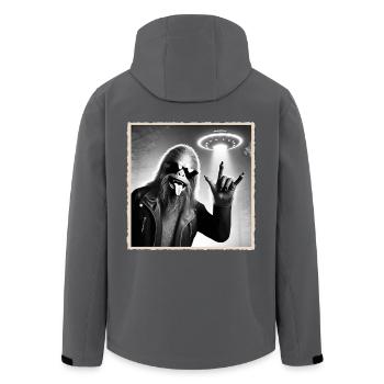 Rock, Rocker, Rock Musik, Heavy Metal, Rock Hand - Recycelte Männer Softshell-Jacke von Stanley/Stella - Anthrazit - Hinten - AI Model Male 185 light (185cm)