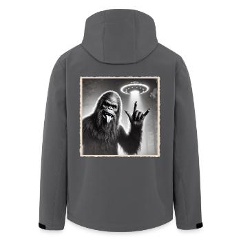 Rock, Rocker, Rock Musik, Heavy Metal, Rock Hand - Recycelte Männer Softshell-Jacke von Stanley/Stella - Anthrazit - Hinten - AI Model Male 185 light (185cm)