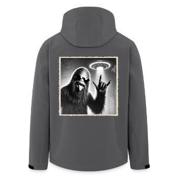 Rock, Rocker, Rock Musik, Heavy Metal, Rock Hand - Recycelte Männer Softshell-Jacke von Stanley/Stella - Anthrazit - Hinten - AI Model Male 185 light (185cm)