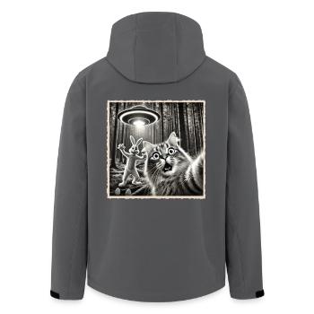 Ostern, Lustiger Osterhase, Hase Selfie Osterfest - Recycelte Männer Softshell-Jacke von Stanley/Stella - Anthrazit - Hinten - AI Model Male 185 light (185cm)