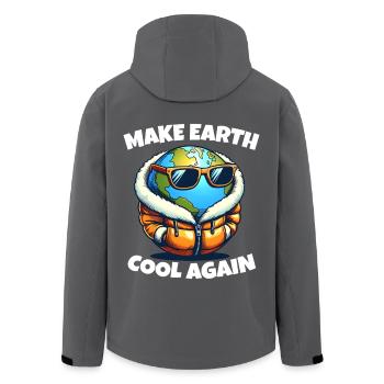 Make Earth Cool Again Klimawandel Protest Demo - Recycelte Männer Softshell-Jacke von Stanley/Stella - Anthrazit - Hinten - AI Model Male 185 light (185cm)