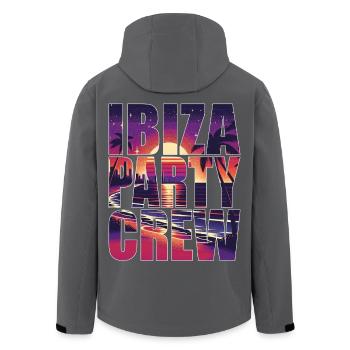 Ibiza Party Crew Balearen Urlaub - Recycelte Männer Softshell-Jacke von Stanley/Stella - Anthrazit - Hinten - AI Model Male 185 light (185cm)
