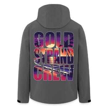 Goldstrand Crew Bulgarien Urlaub Party Feiern - Recycelte Männer Softshell-Jacke von Stanley/Stella - Anthrazit - Hinten - AI Model Male 185 light (185cm)
