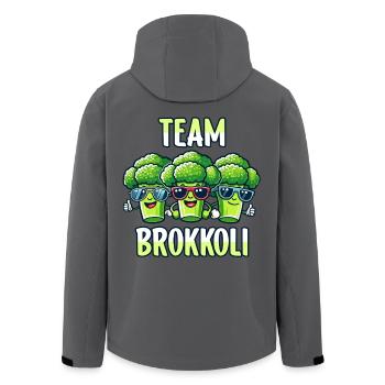 Brokkoli, Vegetarier, Gemüse, Vegan, Team Brokkoli - Recycelte Männer Softshell-Jacke von Stanley/Stella - Anthrazit - Hinten - AI Model Male 185 light (185cm)