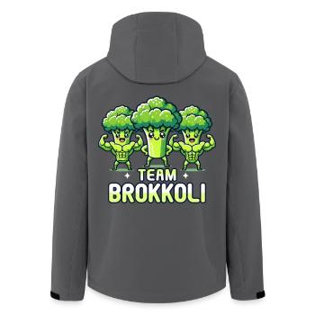 Brokkoli, Vegetarier, Gemüse, Vegan, Team Brokkoli - Recycelte Männer Softshell-Jacke von Stanley/Stella - Anthrazit - Hinten - AI Model Male 185 light (185cm)