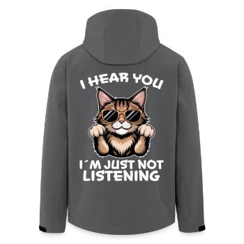 Maine Coon Spruch Lustiges Maine Coon Geschenk - Recycelte Männer Softshell-Jacke von Stanley/Stella - Anthrazit - Hinten - AI Model Male 185 light (185cm)