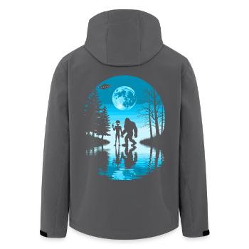 Alien, Bigfoot, UFO - Recycelte Männer Softshell-Jacke von Stanley/Stella - Anthrazit - Hinten - AI Model Male 185 light (185cm)