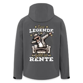 Rentner Rente Ruhestand Legende Renteneintritt - Recycelte Männer Softshell-Jacke von Stanley/Stella - Anthrazit - Hinten - AI Model Male 185 light (185cm)