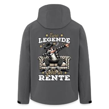 Eine Legende geht in Rente Rentner Renteneintritt - Recycelte Männer Softshell-Jacke von Stanley/Stella - Anthrazit - Hinten - AI Model Male 185 light (185cm)