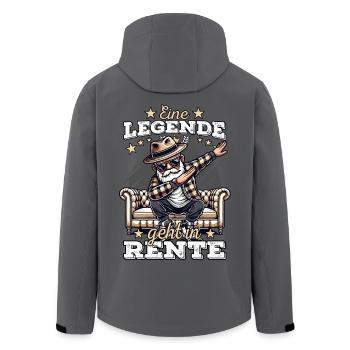 Rentner Rente Ruhestand Legende Renteneintritt - Recycelte Männer Softshell-Jacke von Stanley/Stella - Anthrazit - Hinten - AI Model Male 185 light (185cm)