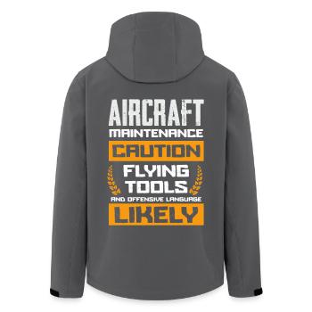 Aircraft Maintenance Caution Flying Tools Likely - Recycelte Männer Softshell-Jacke von Stanley/Stella - Anthrazit - Hinten - AI Model Male 185 light (185cm)