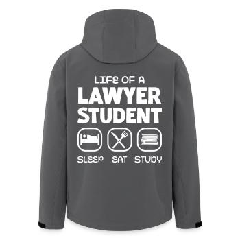 Leben Eines Jurastudenten: Schlafen, Essen, Lernen - Recycelte Männer Softshell-Jacke von Stanley/Stella - Anthrazit - Hinten - AI Model Male 185 light (185cm)