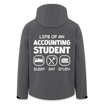 Leben Eines Rechnungswesen Studenten: Schlaf, - Recycelte Männer Softshell-Jacke von Stanley/Stella - Anthrazit - Hinten - AI Model Male 185 light (185cm)