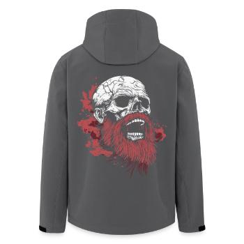 Bärtiger Totenschädel – Viking Rage Art - Recycelte Männer Softshell-Jacke von Stanley/Stella - Anthrazit - Hinten - AI Model Male 185 light (185cm)