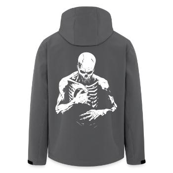 Zerfallender Zombie greift in Brustkorb - Recycelte Männer Softshell-Jacke von Stanley/Stella - Anthrazit - Hinten - AI Model Male 185 light (185cm)