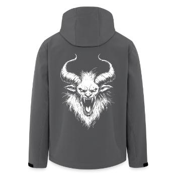Dämon mit Hörnern – Krasses Horror Design - Recycelte Männer Softshell-Jacke von Stanley/Stella - Anthrazit - Hinten - AI Model Male 185 light (185cm)