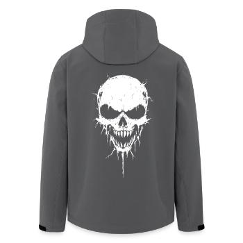Schmelzender Totenkopf mit Grinsefratze - Recycelte Männer Softshell-Jacke von Stanley/Stella - Anthrazit - Hinten - AI Model Male 185 light (185cm)