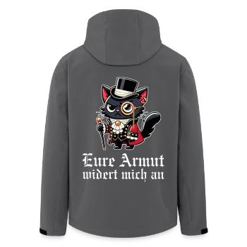 Eure Armut widert mich an – Dekadente Gothic Katze - Recycelte Männer Softshell-Jacke von Stanley/Stella - Anthrazit - Hinten - AI Model Male 185 light (185cm)