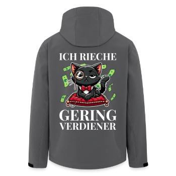 Ich rieche Geringverdiener Meme – Luxus Katze - Recycelte Männer Softshell-Jacke von Stanley/Stella - Anthrazit - Hinten - AI Model Male 185 light (185cm)