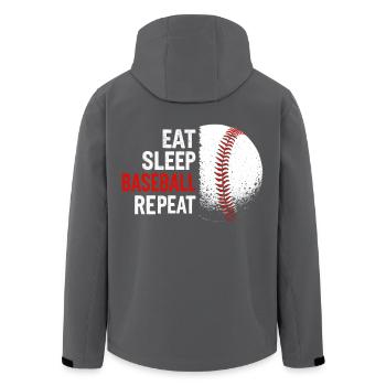 Baseball, Baseballspieler, Junge, Baseballer - Recycelte Männer Softshell-Jacke von Stanley/Stella - Anthrazit - Hinten - AI Model Male 185 light (185cm)