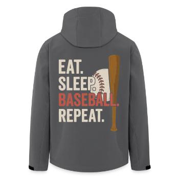 Baseball, Baseballspieler, Junge, Baseballer - Recycelte Männer Softshell-Jacke von Stanley/Stella - Anthrazit - Hinten - AI Model Male 185 light (185cm)