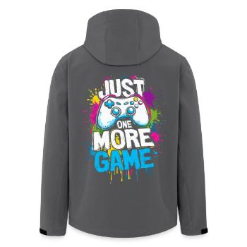 Just One More Game - Gamer Spruch mit Controller - Recycelte Männer Softshell-Jacke von Stanley/Stella - Anthrazit - Hinten - AI Model Male 185 light (185cm)