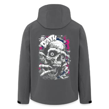 DEATH Totenschädel Comic – Horror Grafik Design - Recycelte Männer Softshell-Jacke von Stanley/Stella - Anthrazit - Hinten - AI Model Male 185 light (185cm)