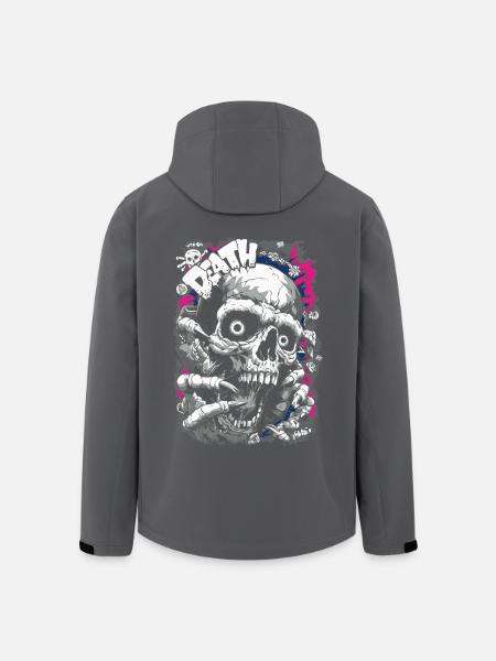DEATH Totenschädel Comic – Horror Grafik Design - Recycelte Männer Softshell-Jacke von Stanley/Stella - Anthrazit