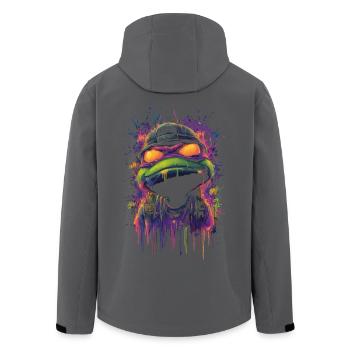 Graffiti Frosch Streetstyle Urban Comic Look Neon - Recycelte Männer Softshell-Jacke von Stanley/Stella - Anthrazit - Hinten - AI Model Male 185 light (185cm)