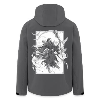 Grim Reaper Dunkler Sensenmann – Gothic Death Art - Recycelte Männer Softshell-Jacke von Stanley/Stella - Anthrazit - Hinten - AI Model Male 185 light (185cm)