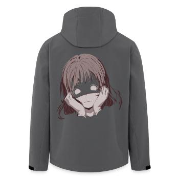 Düstere Anime Yandere – Creepy Cute Girl Design - Recycelte Männer Softshell-Jacke von Stanley/Stella - Anthrazit - Hinten - AI Model Male 185 light (185cm)