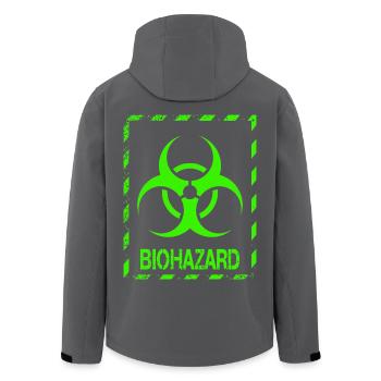 Biohazard Grunge Zombies Apokalypse Horror - Recycelte Männer Softshell-Jacke von Stanley/Stella - Anthrazit - Hinten - AI Model Male 185 light (185cm)
