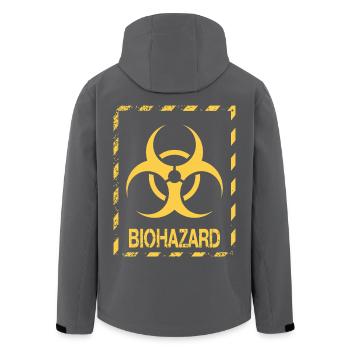 Biohazard Grunge Zombies Apokalypse Horror - Recycelte Männer Softshell-Jacke von Stanley/Stella - Anthrazit - Hinten - AI Model Male 185 light (185cm)