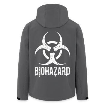 Biohazard Grunge Zombies Apokalypse Horror - Recycelte Männer Softshell-Jacke von Stanley/Stella - Anthrazit - Hinten - AI Model Male 185 light (185cm)