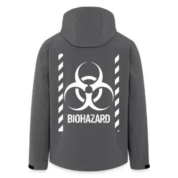Biohazard Grunge Zombies Apokalypse Horror - Recycelte Männer Softshell-Jacke von Stanley/Stella - Anthrazit - Hinten - AI Model Male 185 light (185cm)