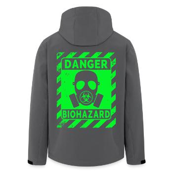 Biohazard Grunge Zombies Apokalypse Gasmaske - Recycelte Männer Softshell-Jacke von Stanley/Stella - Anthrazit - Hinten - AI Model Male 185 light (185cm)