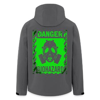 Biohazard Grunge Zombies Apokalypse Gasmaske - Recycelte Männer Softshell-Jacke von Stanley/Stella - Anthrazit - Hinten - AI Model Male 185 light (185cm)