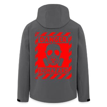 Biohazard Grunge Zombies Apokalypse Gasmaske - Recycelte Männer Softshell-Jacke von Stanley/Stella - Anthrazit - Hinten - AI Model Male 185 light (185cm)