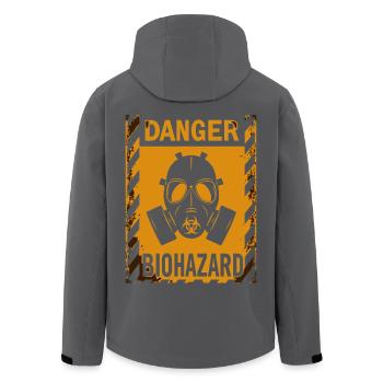 Biohazard Grunge Zombies Apokalypse Gasmaske - Recycelte Männer Softshell-Jacke von Stanley/Stella - Anthrazit - Hinten - AI Model Male 185 light (185cm)