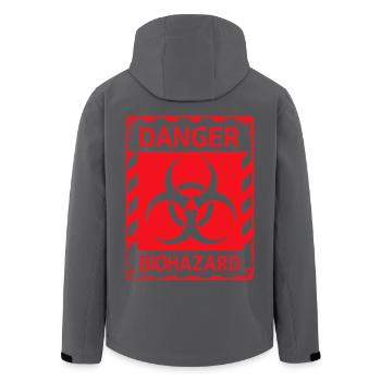 Danger Biohazard Grunge Zombies Apokalypse - Recycelte Männer Softshell-Jacke von Stanley/Stella - Anthrazit - Hinten - AI Model Male 185 light (185cm)