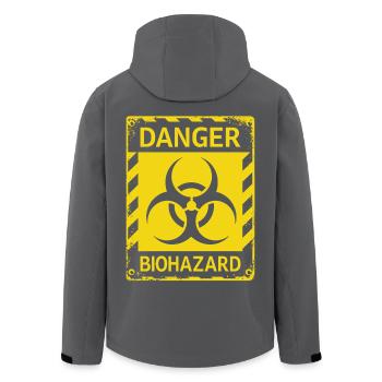 Danger Biohazard Grunge Zombies Apokalypse - Recycelte Männer Softshell-Jacke von Stanley/Stella - Anthrazit - Hinten - AI Model Male 185 light (185cm)